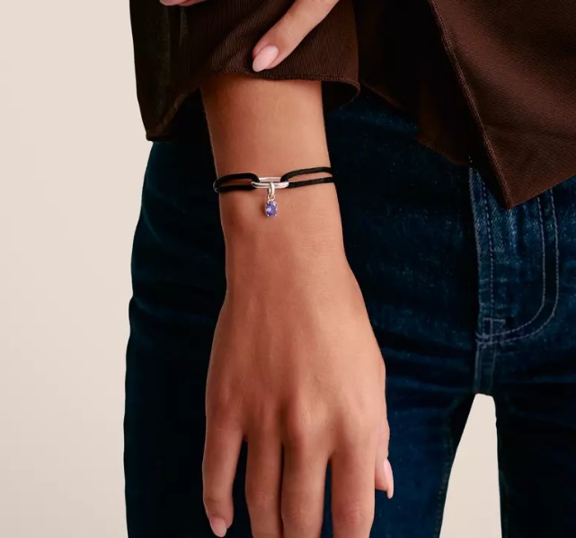 Charm-hängsmycke födelsesten februari Connect Silver