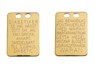 Diabetikerbricka/Waranbricka