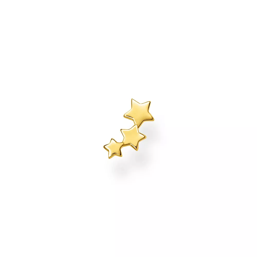 SINGLE EAR STUD STARS GOLD