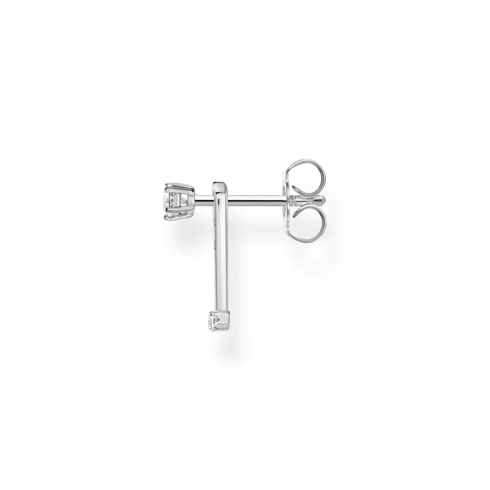 SINGLE EAR STUD, SILVER