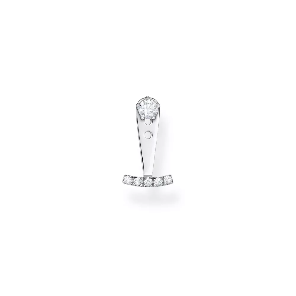 SINGLE EAR STUD, SILVER