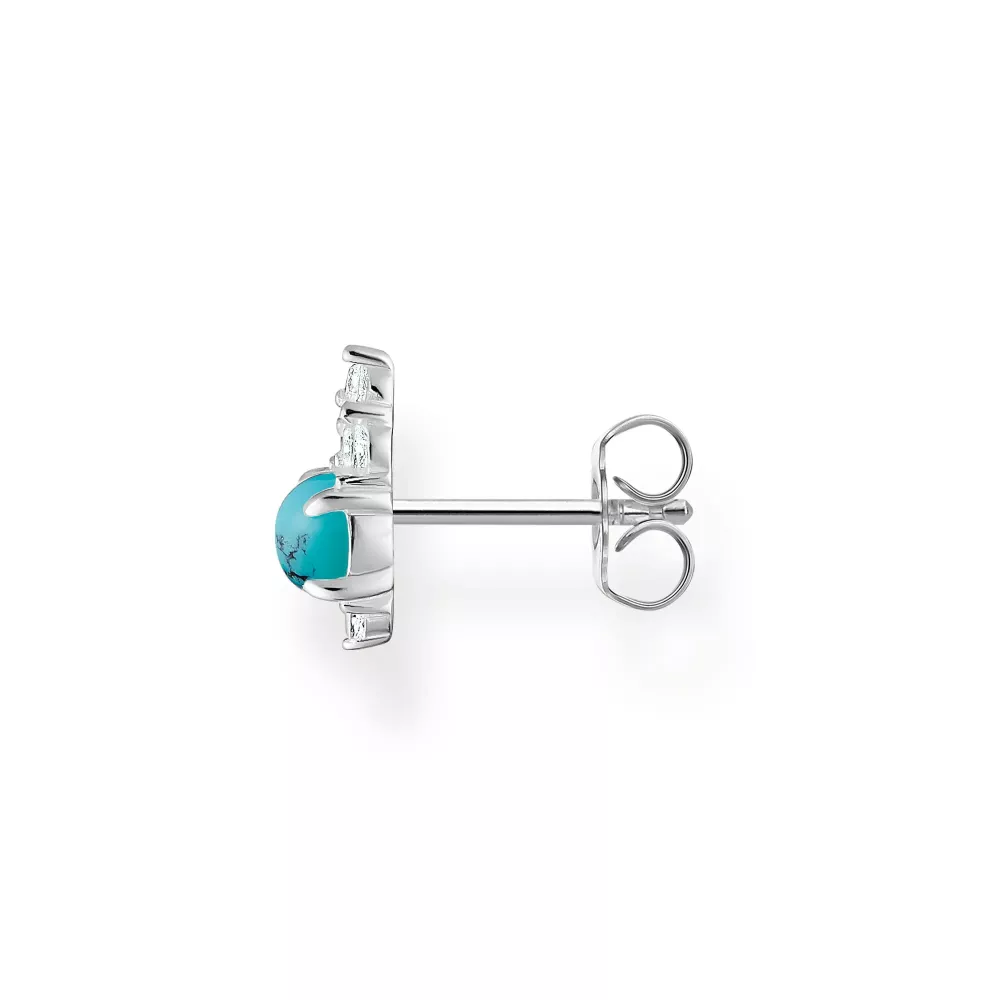 Single earstud silver
