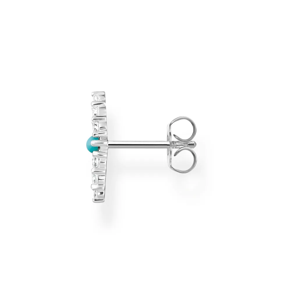 Single earstud silver