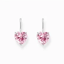 Thomas Sabo earrings pink heart-shaped cz