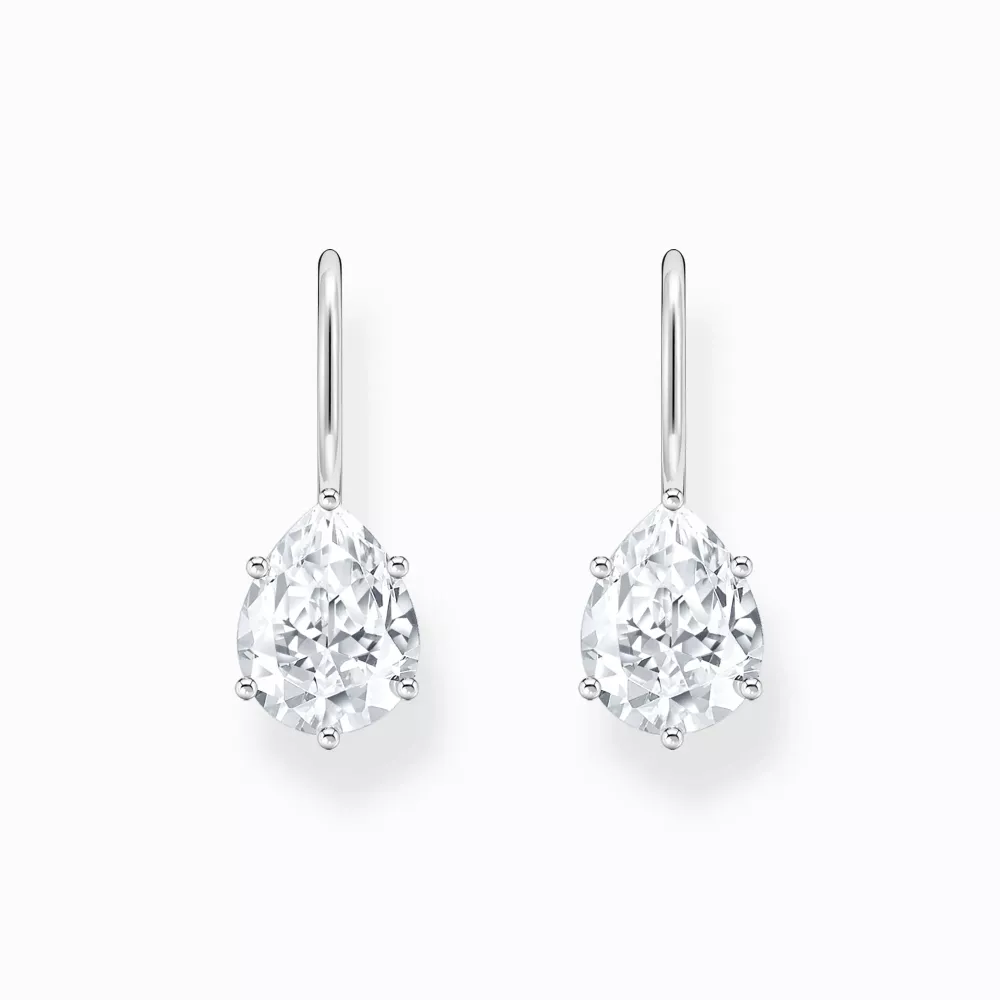 Thomas Sabo earrings white drop-shaped zirkonia