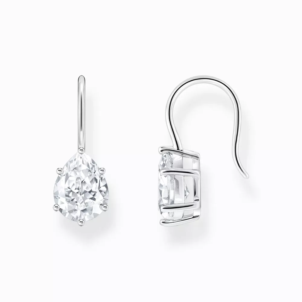 Thomas Sabo earrings white drop-shaped zirkonia
