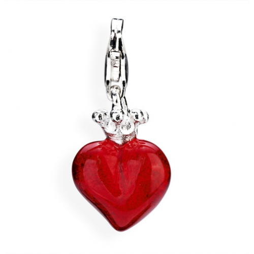 Berlock hjärta med krona