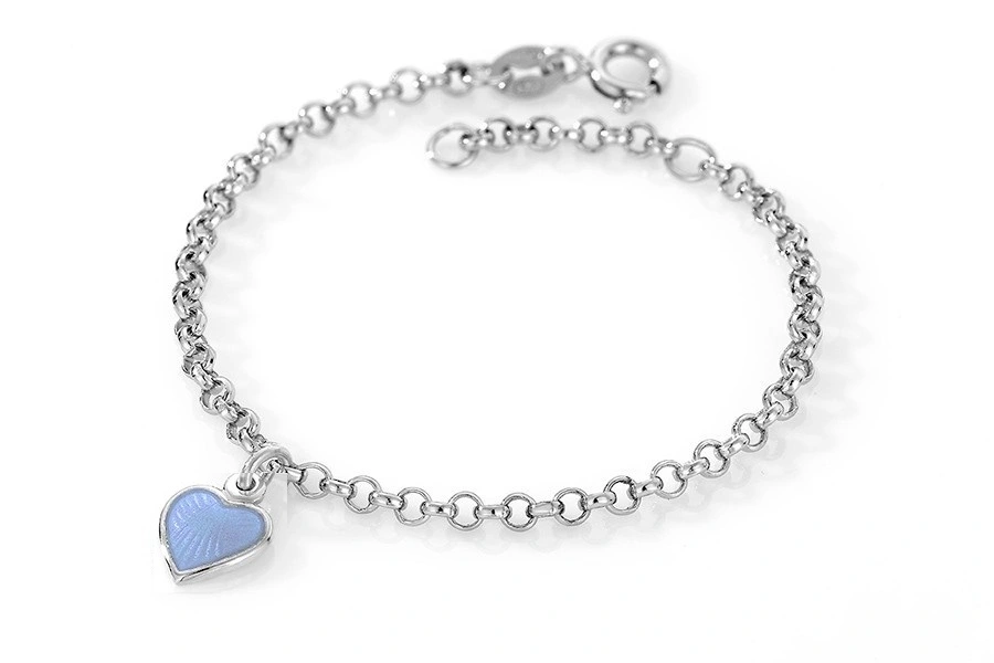Armband ljusblått hjärta