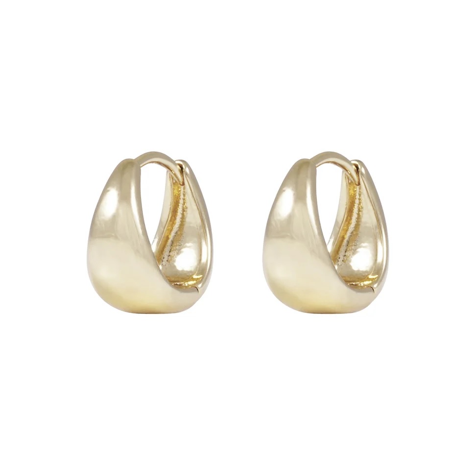 Honey drop ring ear 15mm plain g