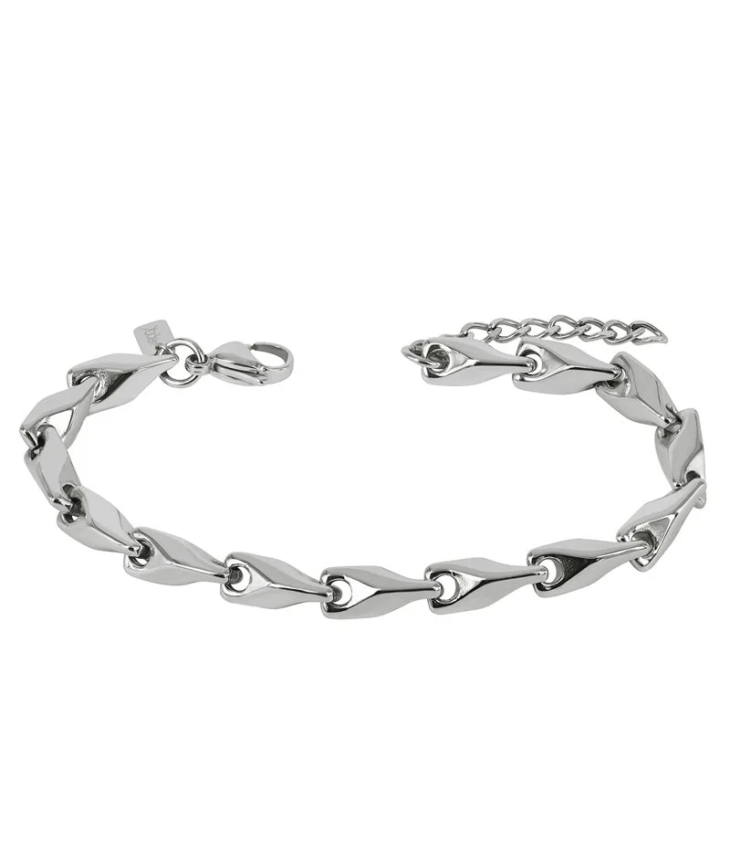 JAMES Wide bracelet Steel