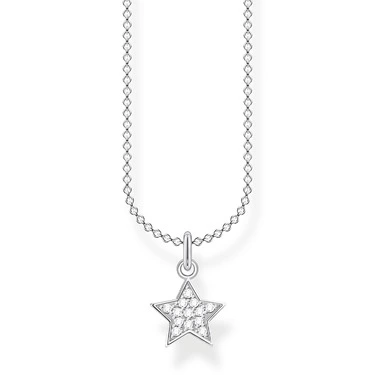 Necklace star pavé 925s