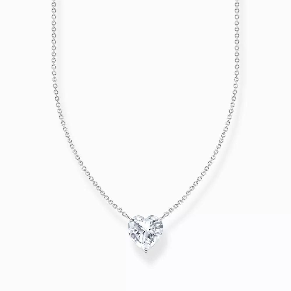 Thomas Sabo necklace white heart-shaped cz
