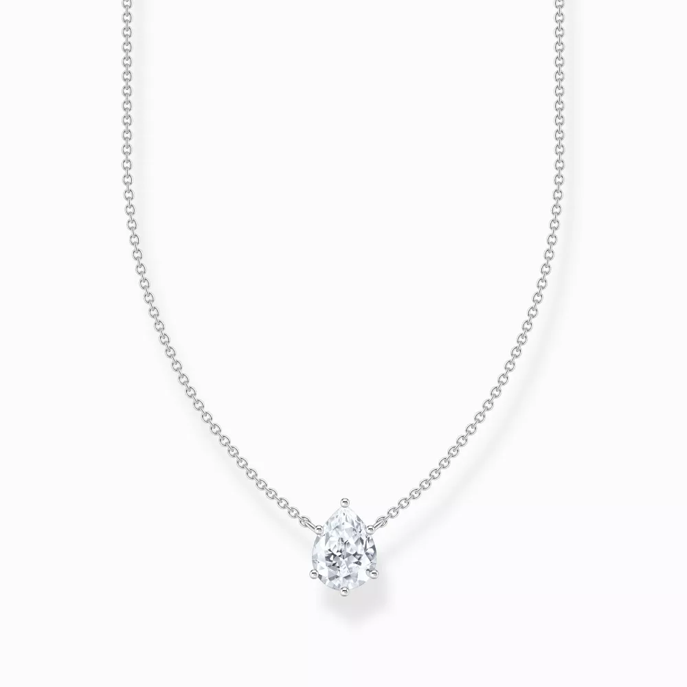 Thomas Sabo necklace white drop-shaped cz