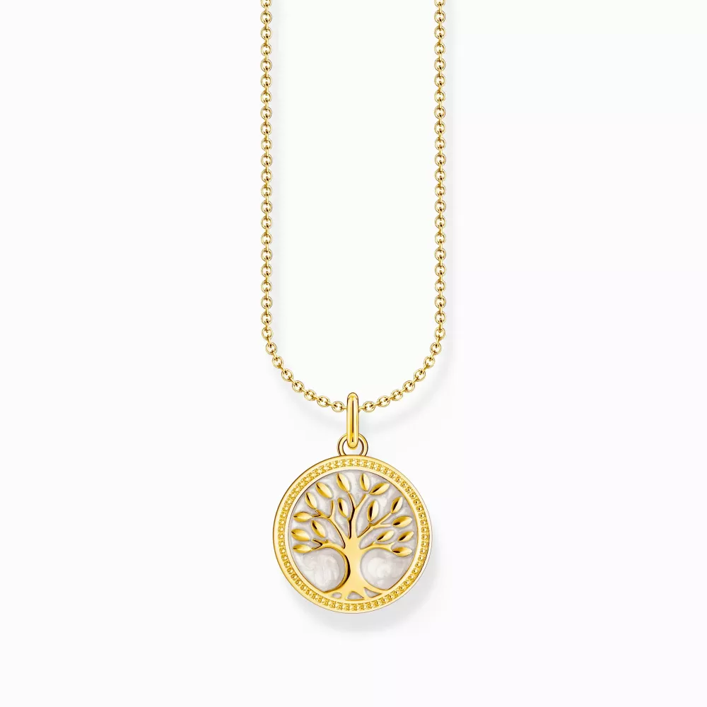 Thomas Sabo gold plated necklace tree of love cold enamel