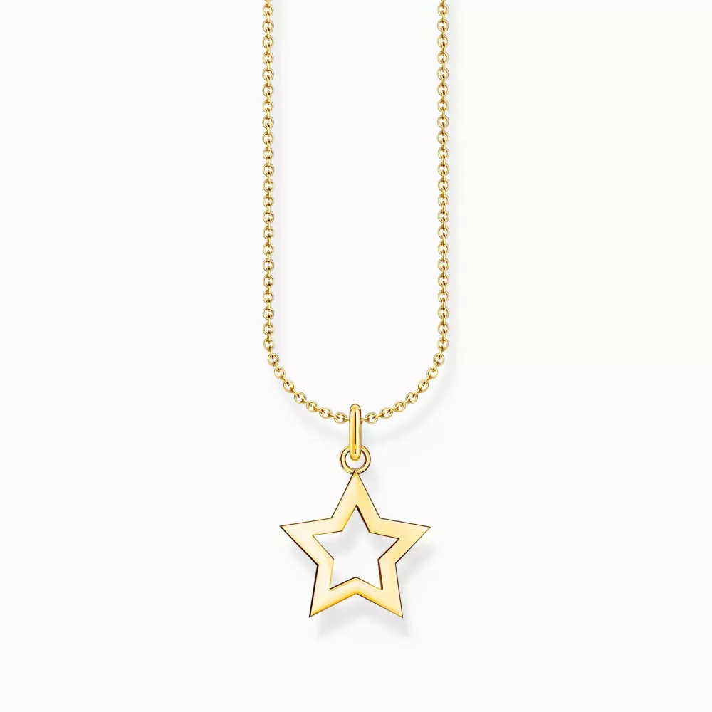 Thomas Sabo gold plated necklace star