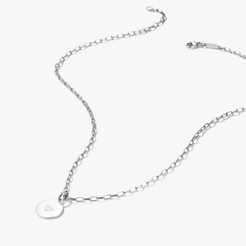 CHARM-HALSBAND PAPERCLIP SILVER