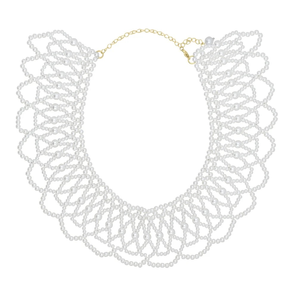 Lacy collar big neck 40-45 g/white