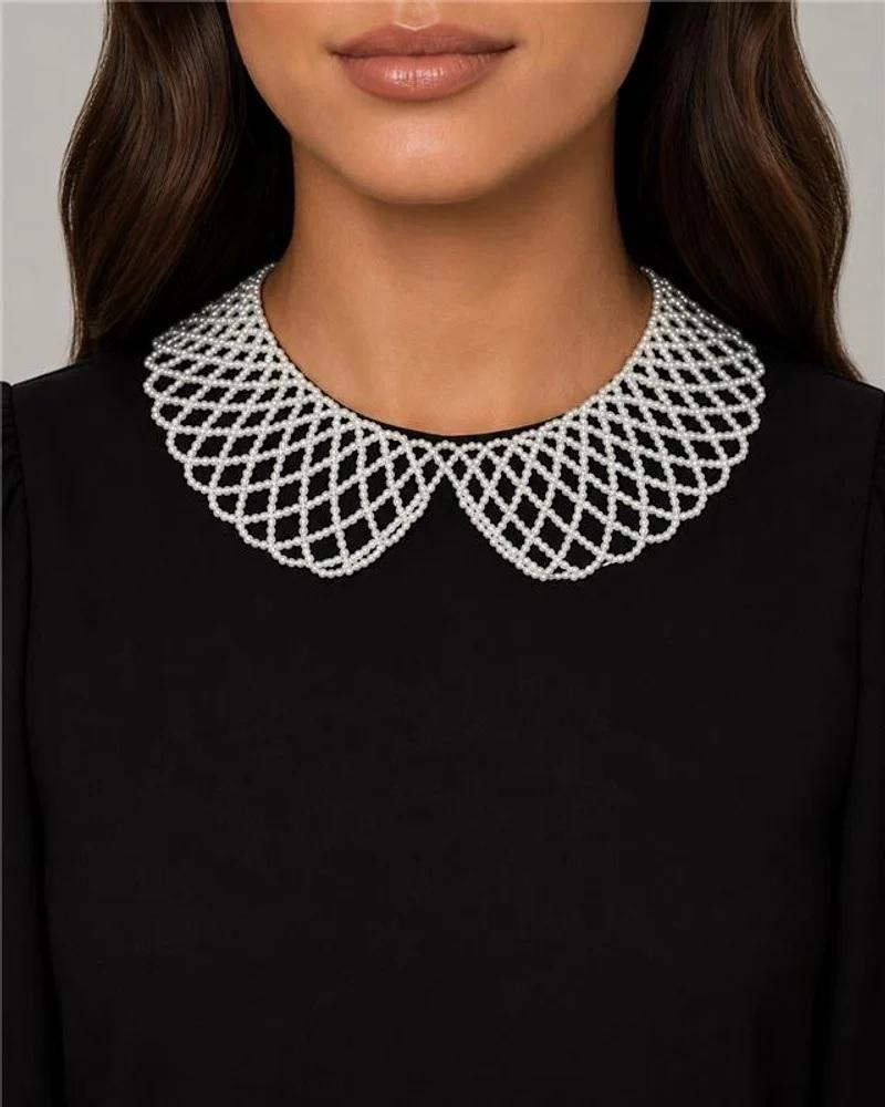 Lacy collar neck 40-45 g/white