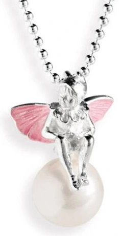 Hänge med rosa fé, pärla