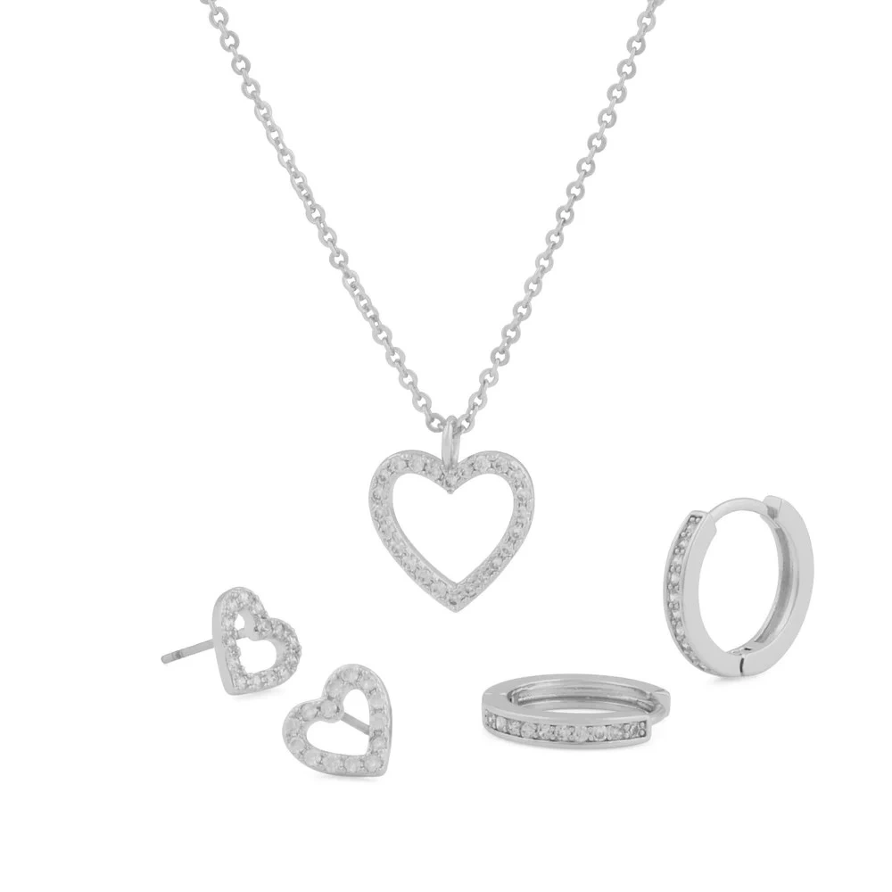 Maine necklace set 3 s/clear