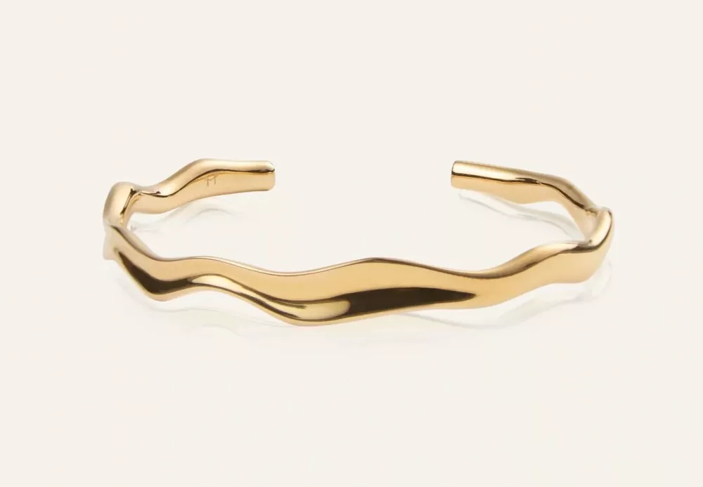 WAWY bolded cuff gold bracelet