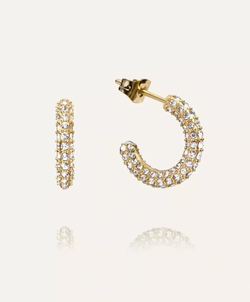 PAVÈ eternal medium gold earrings