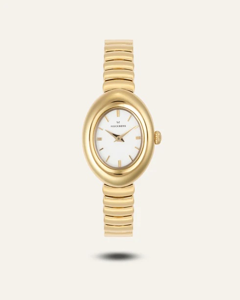 Belle oval watch gold