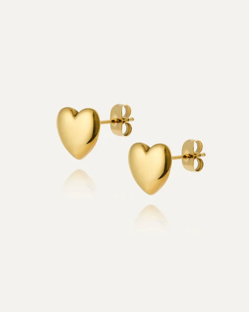 LOVE gold medium studs