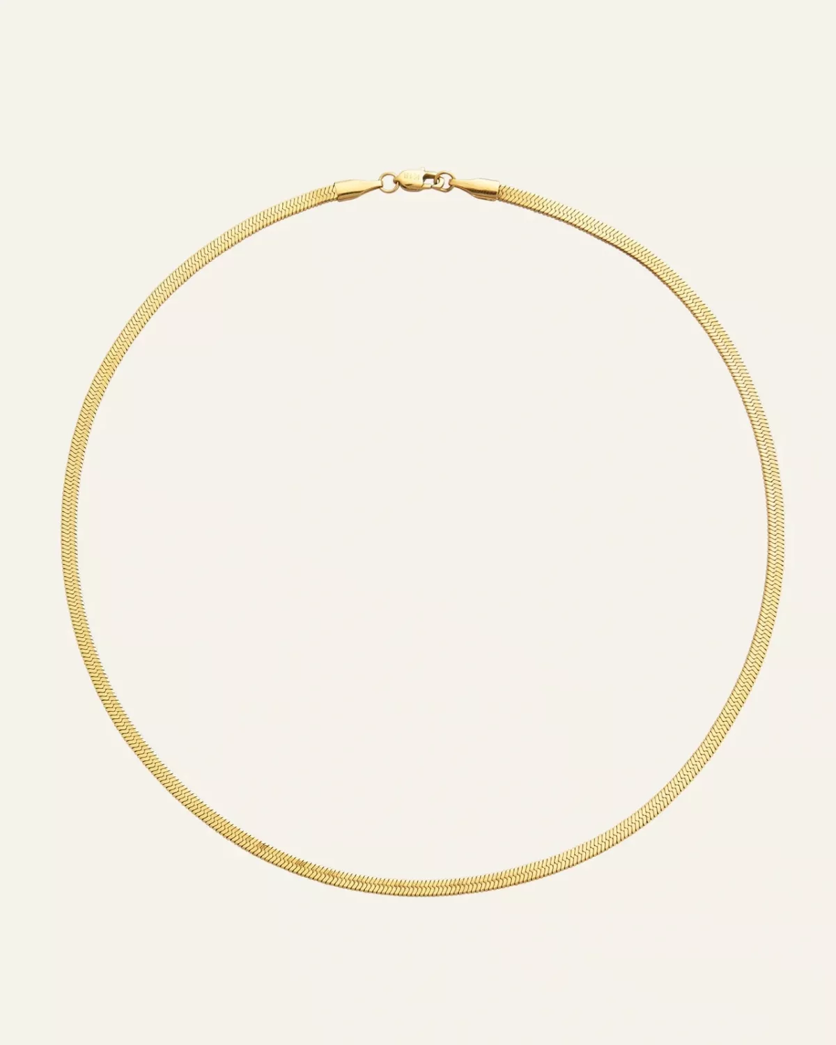 Thin snake necklace gold