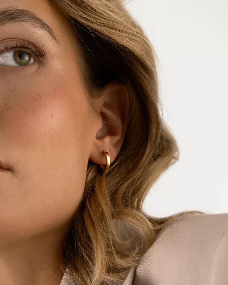 Classic Gold Hoops Medium