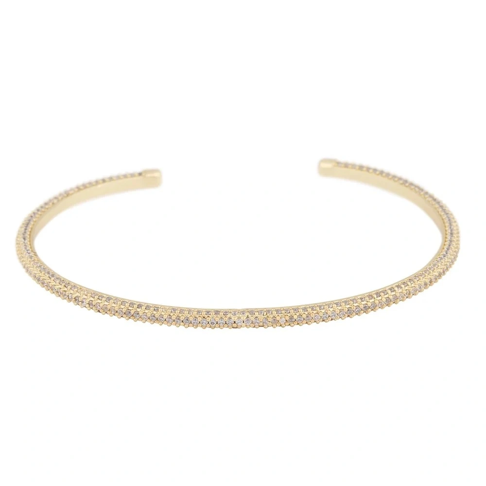 Naomi small stone cuff brace g/clear