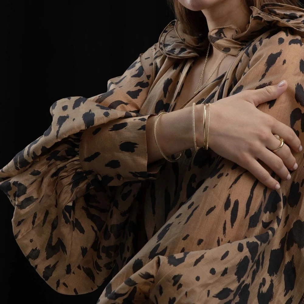 Naomi small stone cuff brace s/clear