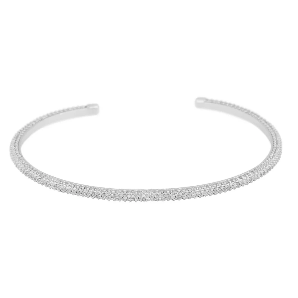 Naomi small stone cuff brace s/clear