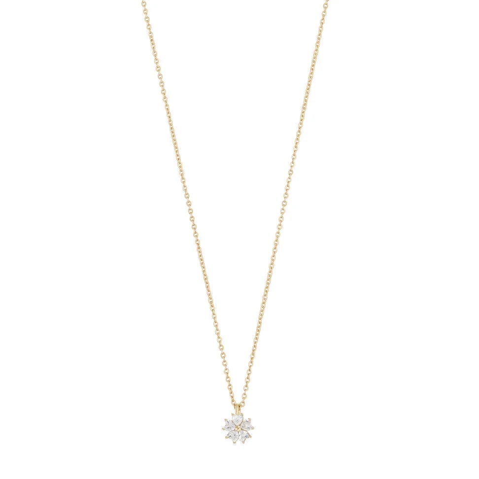 Nisi flower pendant neck 40cm g/clear