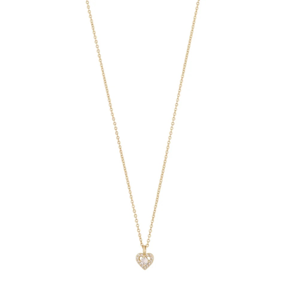Nisi heart pendant neck 42cm g/clear