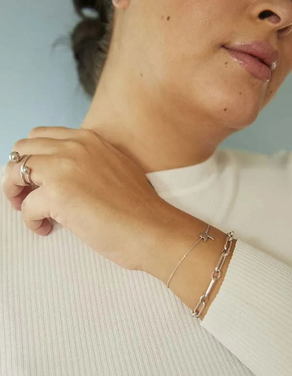 PEACE Small brace silver