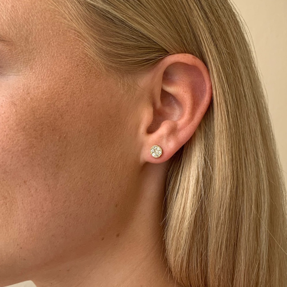 748Pi stone ear 6mm g/clear