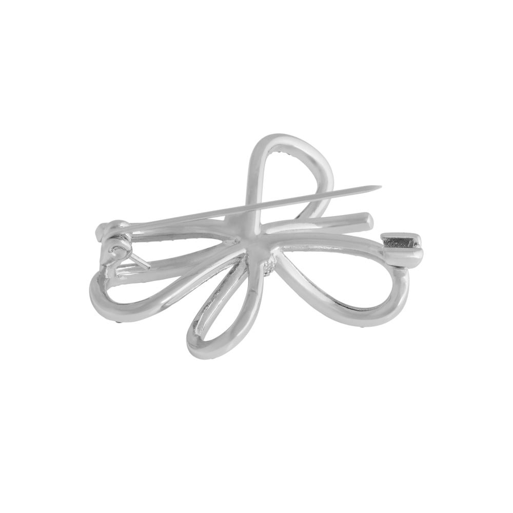 Ribbon brooch s/clear