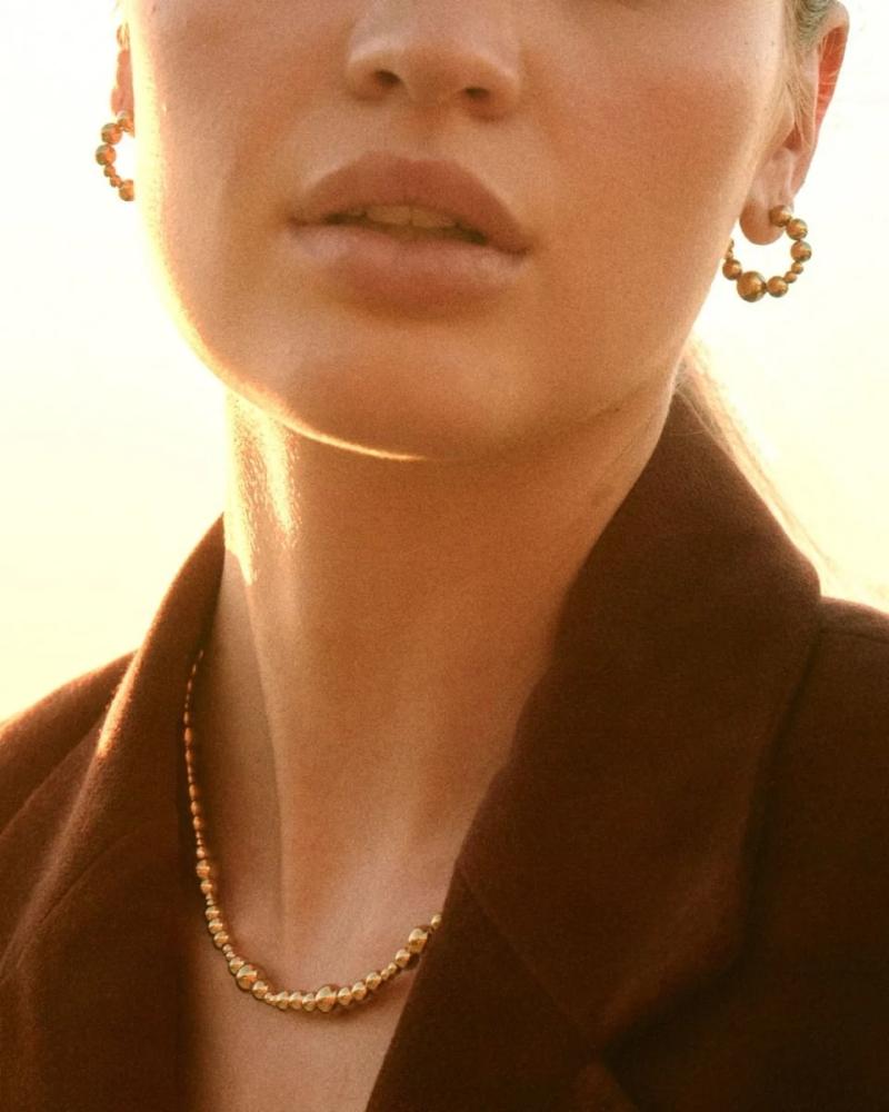 Sphere Necklace Multi Gold