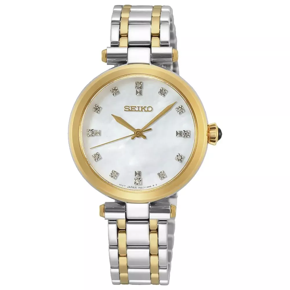 SEIKO Ladies sapphire 5bar 12st diamanter