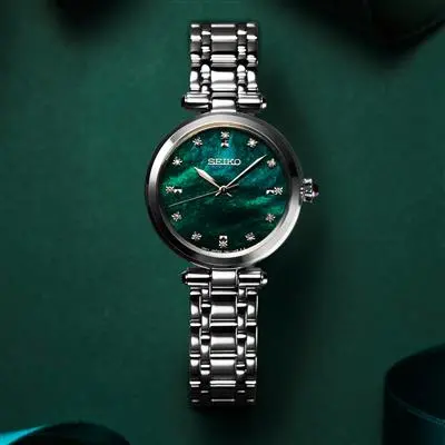SEIKO ladies diamond 5 bar sapphire crystal