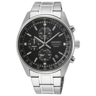 SEIKO Mens chronograph 10bar Hardlex crystal