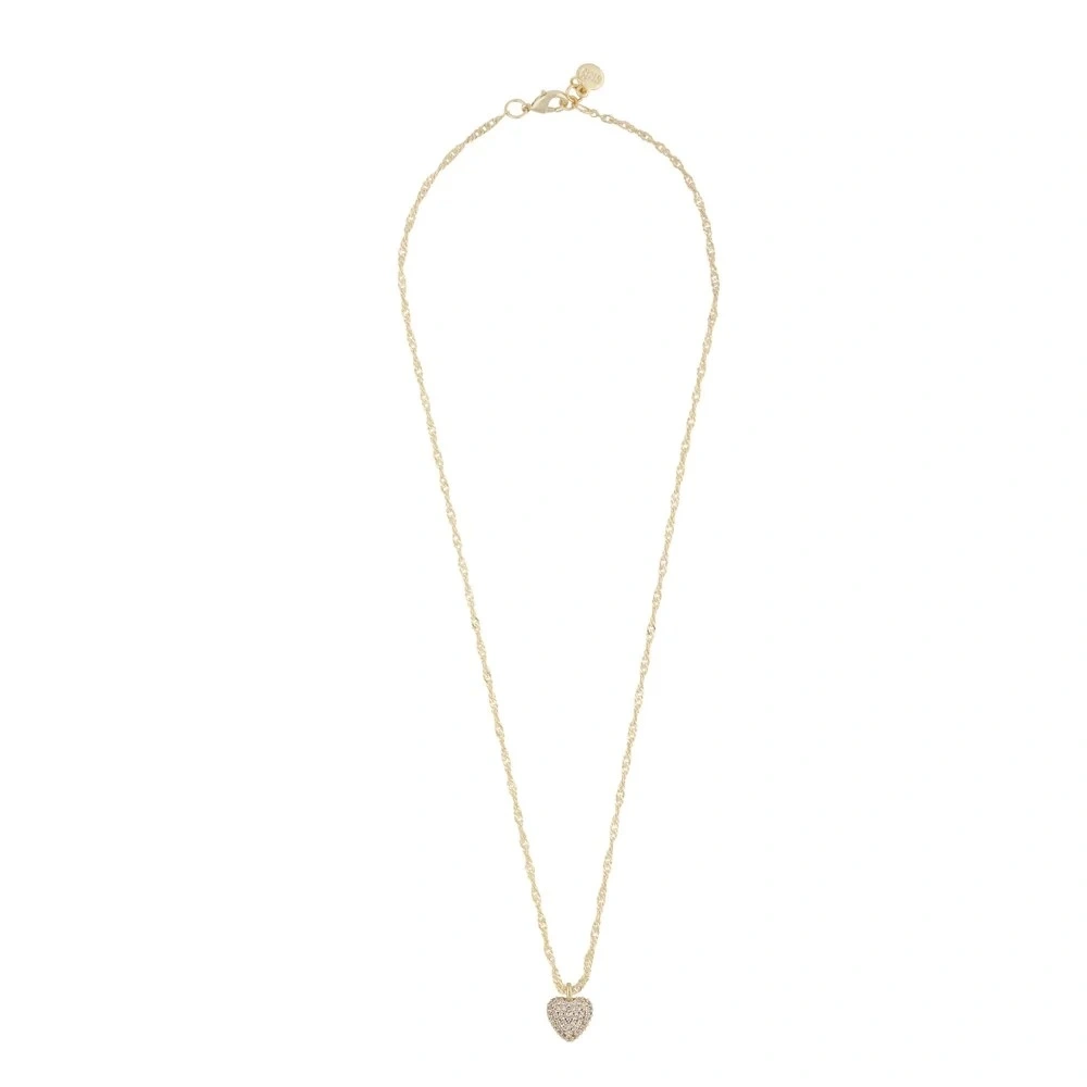 Stina heart pendant neck 42 g/clear