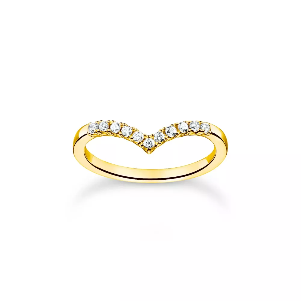 Thomas Sabo Ring V-formad cz Strl 54