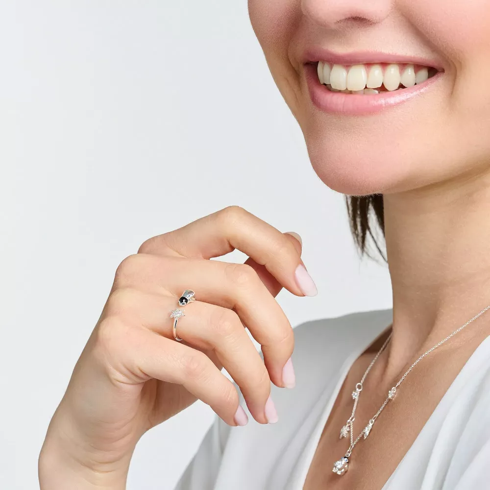 THOMAS SABO ring snowflake and penguin strl 52