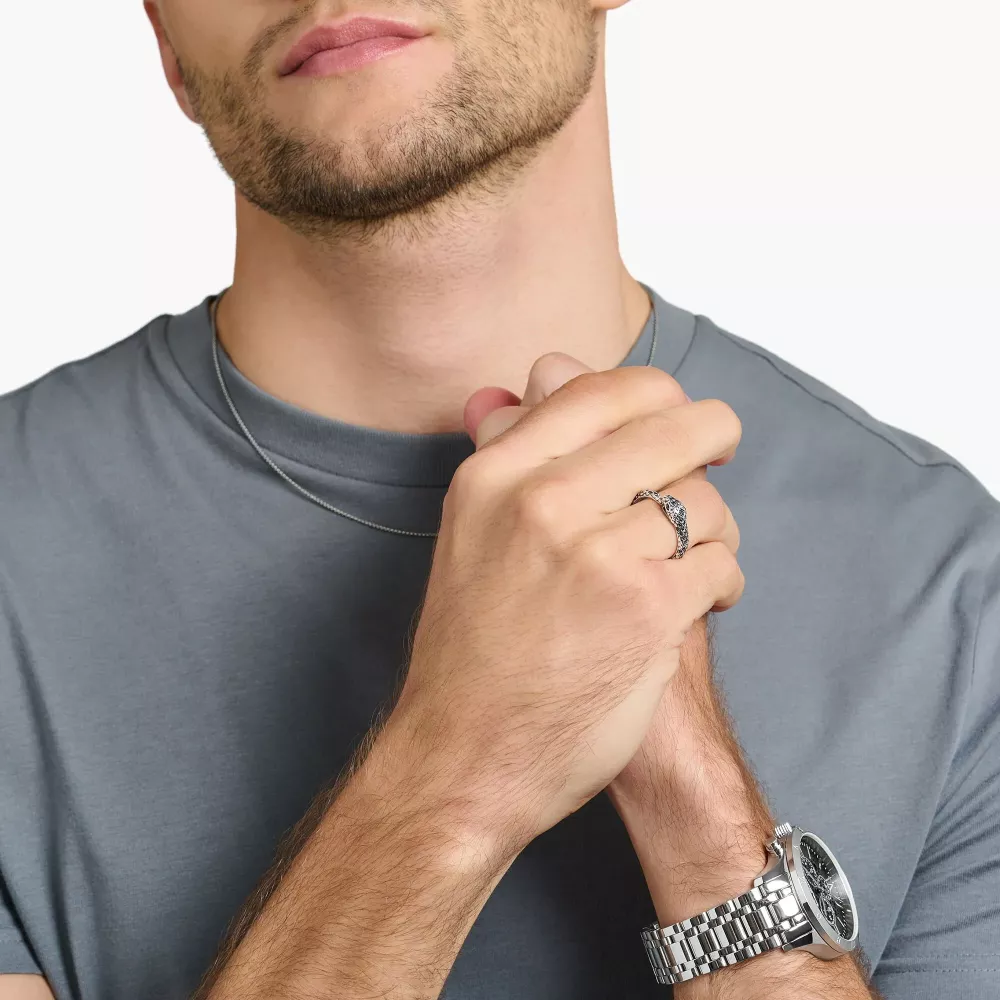 Ring svärtad orm storlek 56