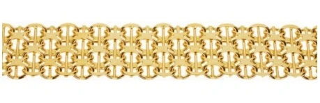 X-länk med stav armband 3-radig