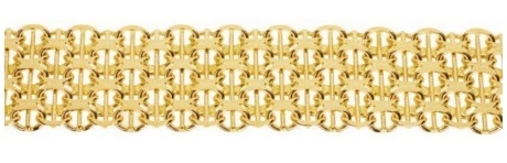 X-länk med stav armband 4-radig