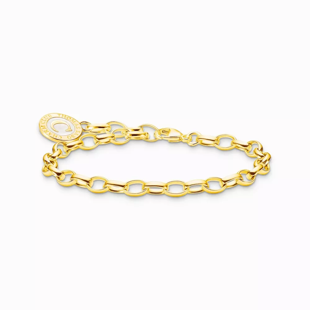 Thomas Sabo guldpläterat member charm bracelet 17cm