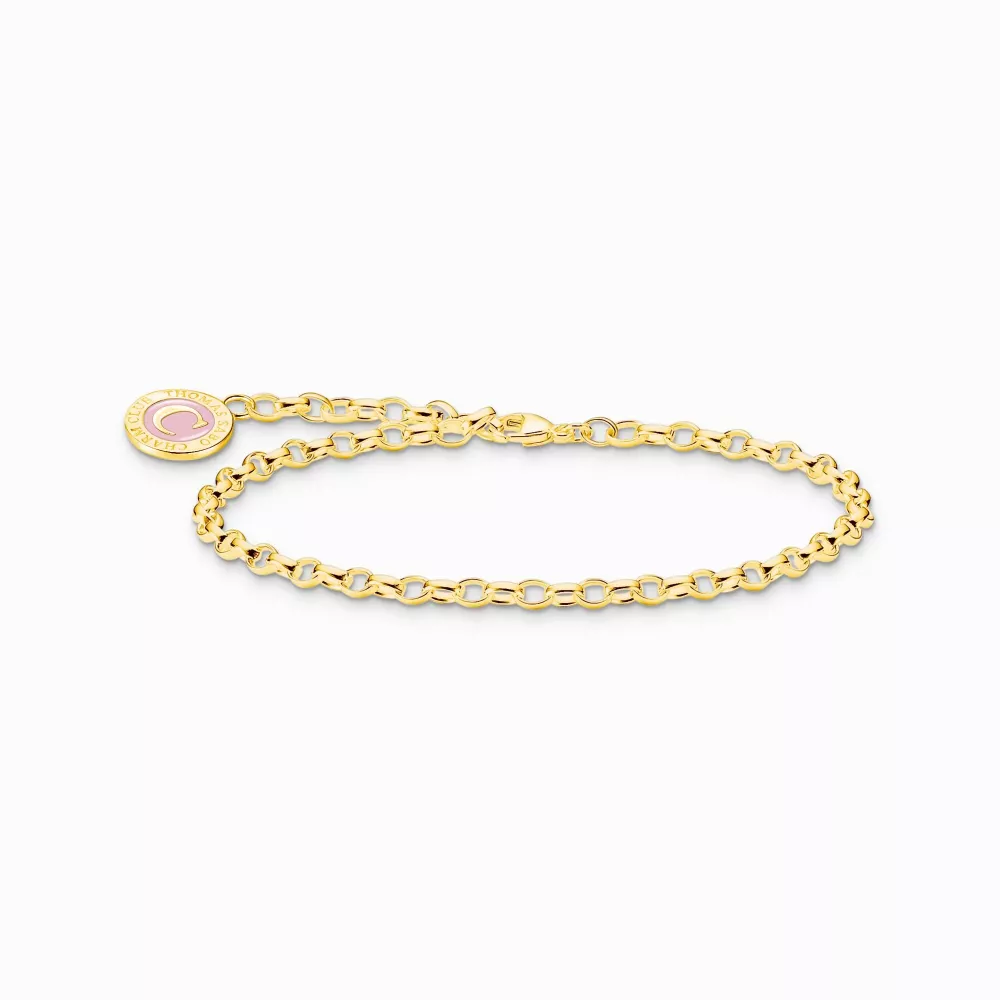 Thomas Sabo guldpläterat member charm bracelet 17cm